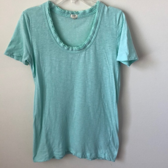 J Crew Frayed Ruffle T Shirt - Picture 3 of 6